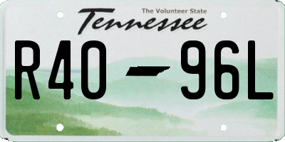 TN license plate R4096L