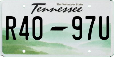 TN license plate R4097U
