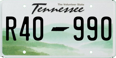 TN license plate R4099O