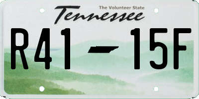 TN license plate R4115F