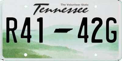 TN license plate R4142G