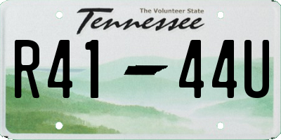 TN license plate R4144U