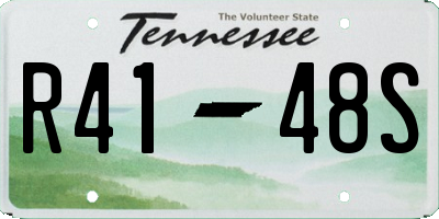 TN license plate R4148S