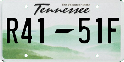 TN license plate R4151F