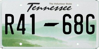 TN license plate R4168G