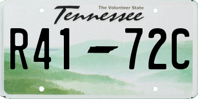 TN license plate R4172C