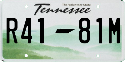 TN license plate R4181M