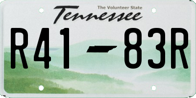 TN license plate R4183R