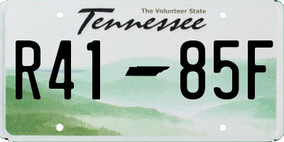 TN license plate R4185F