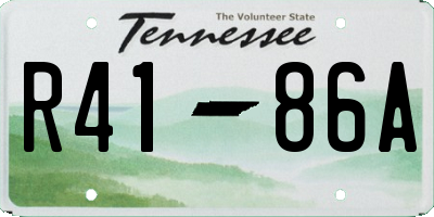 TN license plate R4186A