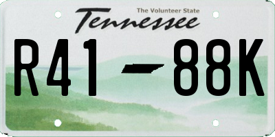 TN license plate R4188K