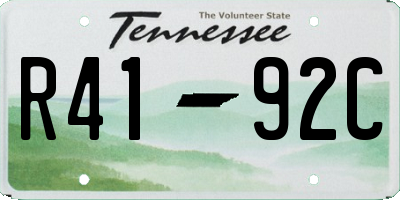 TN license plate R4192C