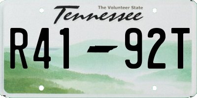 TN license plate R4192T