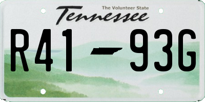 TN license plate R4193G
