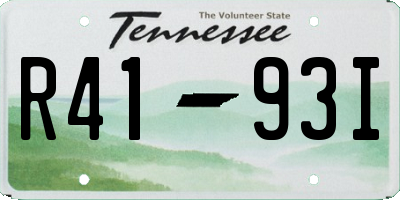 TN license plate R4193I
