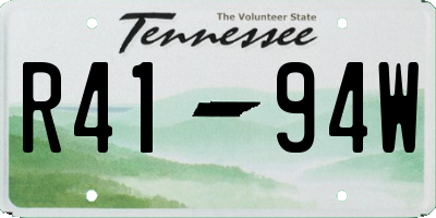 TN license plate R4194W
