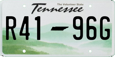 TN license plate R4196G