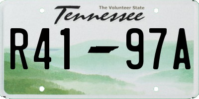 TN license plate R4197A