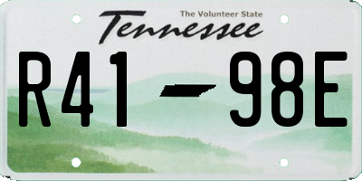TN license plate R4198E