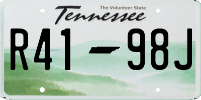 TN license plate R4198J