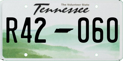 TN license plate R4206O