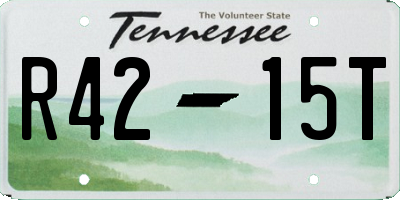 TN license plate R4215T