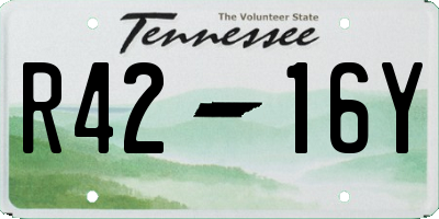 TN license plate R4216Y