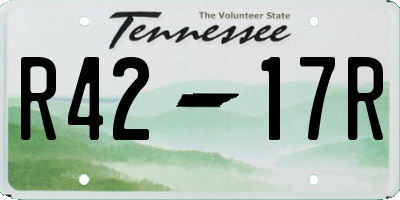 TN license plate R4217R