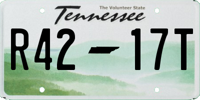 TN license plate R4217T