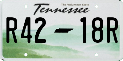 TN license plate R4218R