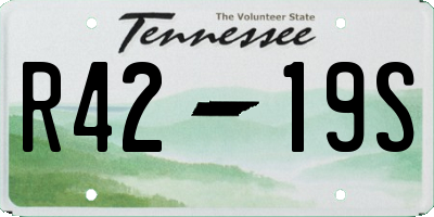 TN license plate R4219S