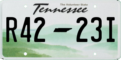 TN license plate R4223I