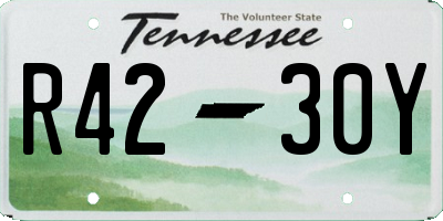 TN license plate R4230Y