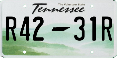 TN license plate R4231R