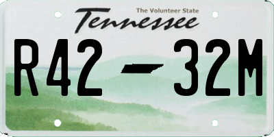TN license plate R4232M