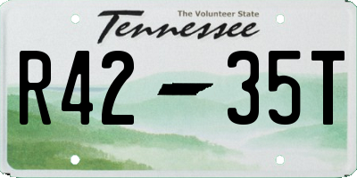 TN license plate R4235T