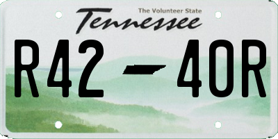 TN license plate R4240R