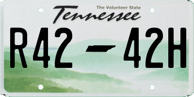 TN license plate R4242H