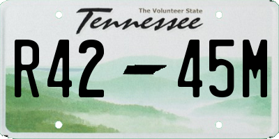 TN license plate R4245M