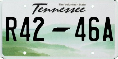 TN license plate R4246A
