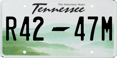 TN license plate R4247M