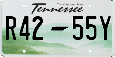 TN license plate R4255Y