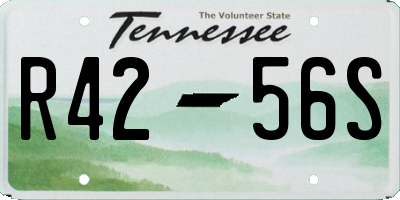 TN license plate R4256S