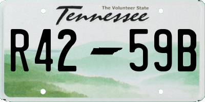 TN license plate R4259B