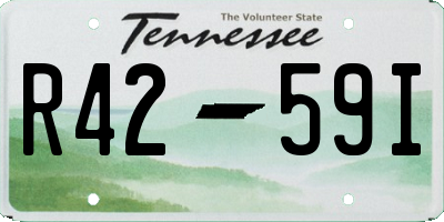 TN license plate R4259I