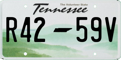 TN license plate R4259V