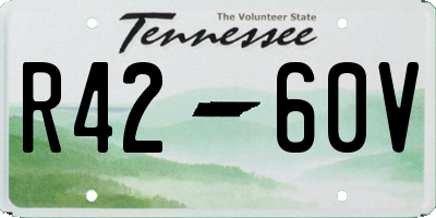 TN license plate R4260V