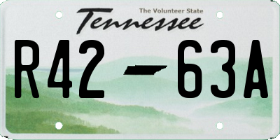 TN license plate R4263A