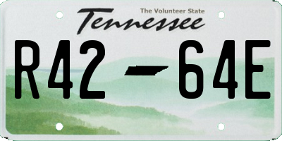 TN license plate R4264E