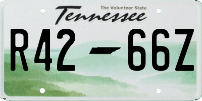 TN license plate R4266Z